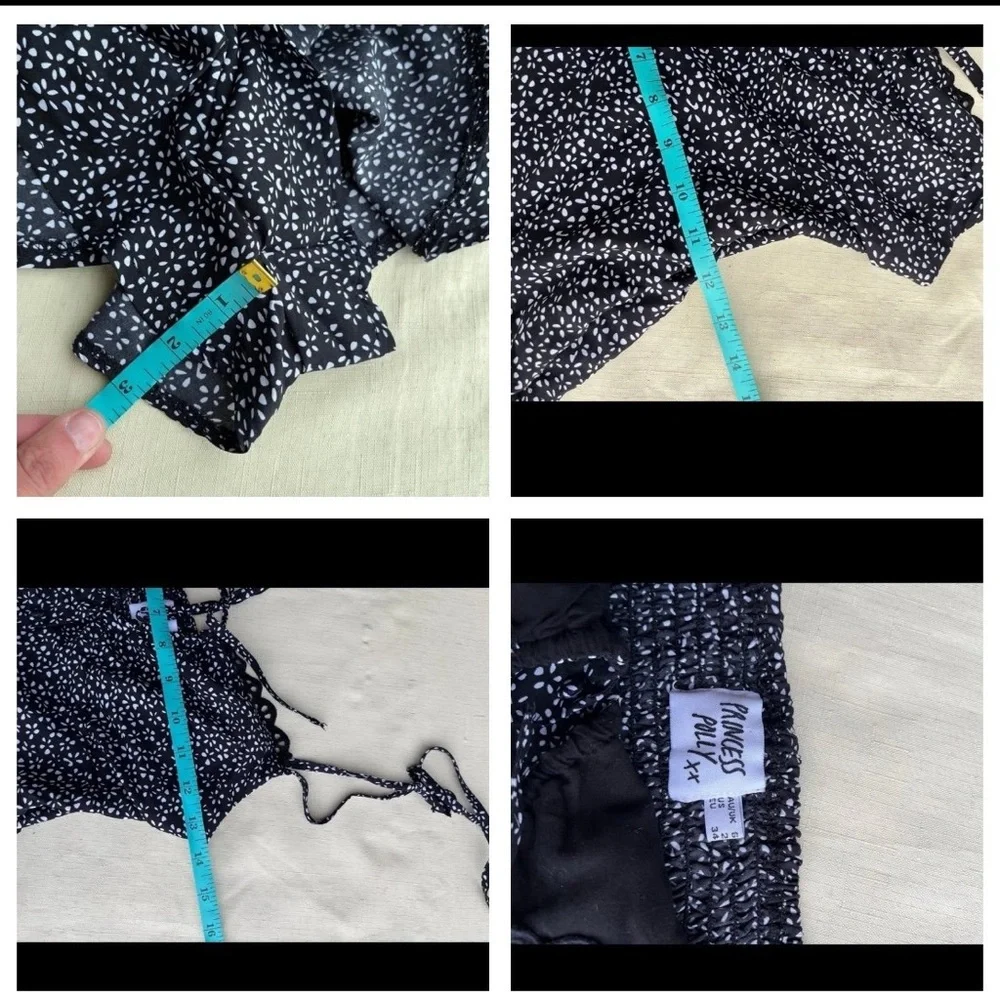 Princess Polly size 2 black Rada romper - Picture 4 of 13